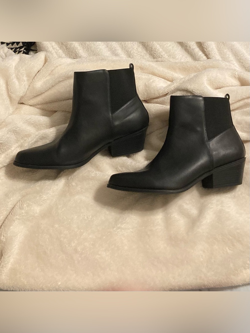 LAST CHANCE!!! Black Chelsea Boots, NWOT, size 9.5.  Two inch heel.
